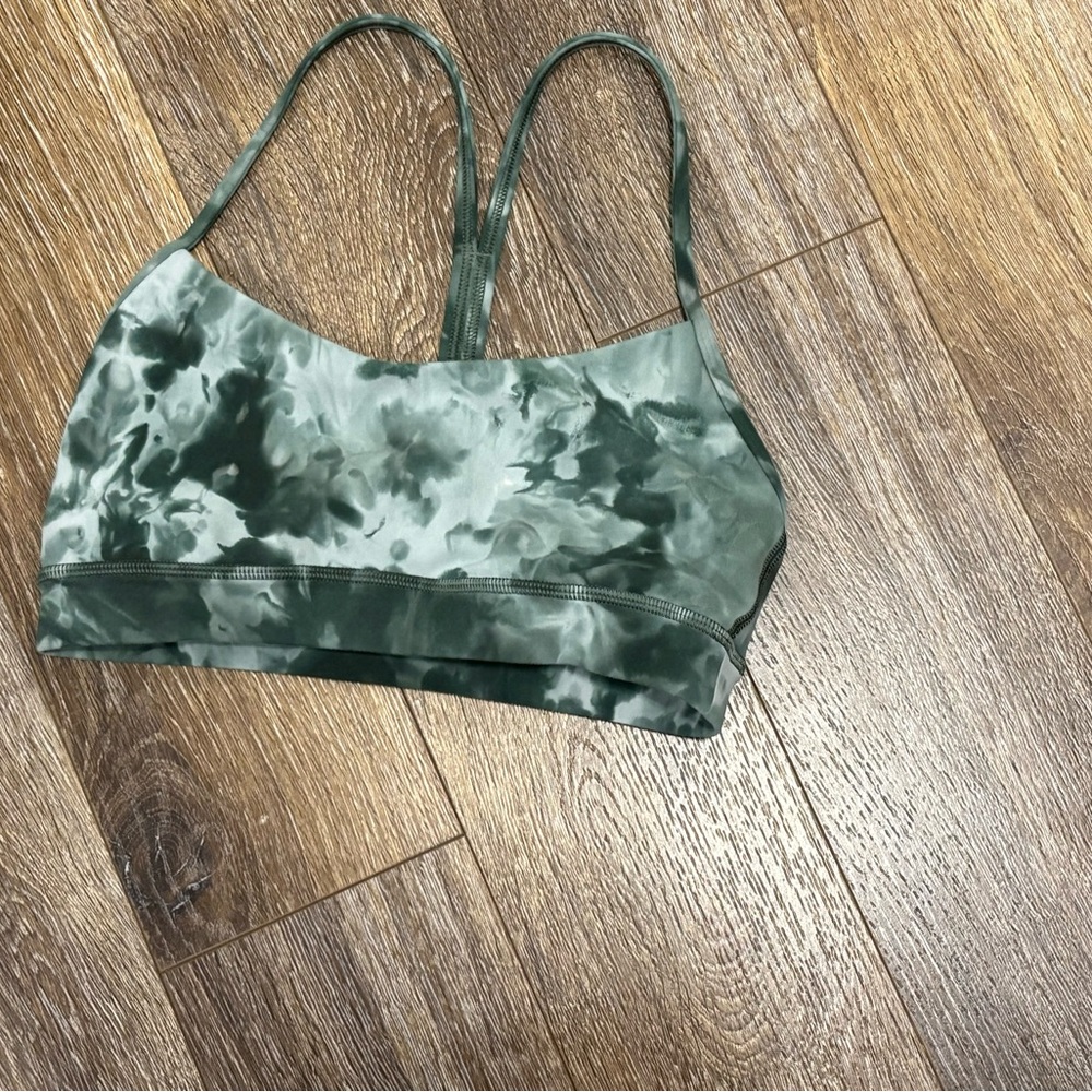 Lululemon Flow Y Nulu Bra *Light Support Diamond Dye Starlight Smoked Spruce - Picture 3 of 7